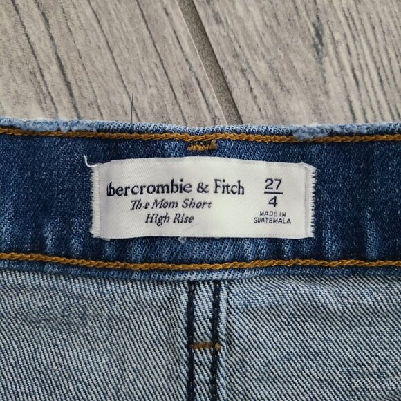 Abercrombie & Fitch The Mom Short High Rise Denim Shorts Women’s Size 27/4 - Picture 8 of 9